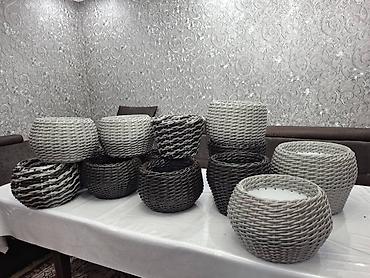 Горшки для растений: Плетёные кашпо для растений - Материал: синтетический ротанг — 7
