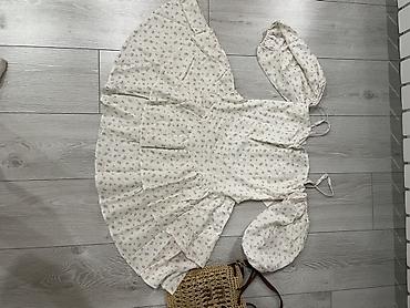 соломенная: Повседневное платье, Made in KG, Лето, Короткая модель, Хлопок, S, M, L — 3