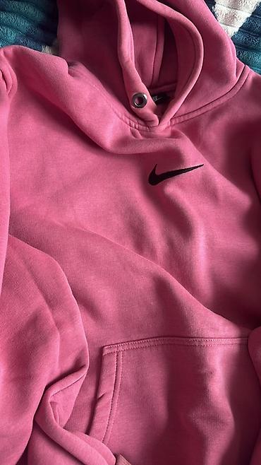 детские часы для мальчиков: Худи Nike розового цвета - Классический крой с регулируемым капюшоном — 1