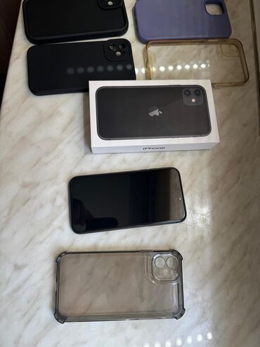 айфон 11 оригинал: IPhone 11, Б/у, 128 ГБ, Черный, Коробка, 85 %