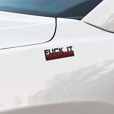 наклейка на лобовое: 3D FUCK IT EDITION логотип автомобиля, эмблема, значок