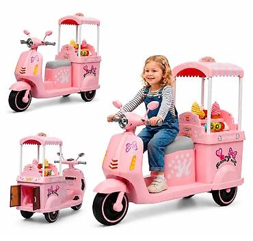 Uşaq dünyası: Uşaq üçün elektrikli “Ice Cream” skuteri – dondurma köşkü temalı — 1