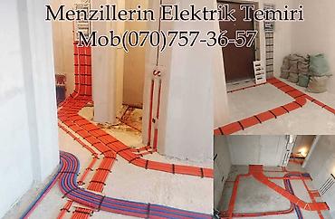 электрик: Elektrik xidmeti.Yeni tikilən binalarda mənzillərin elektrik işlərin — 1