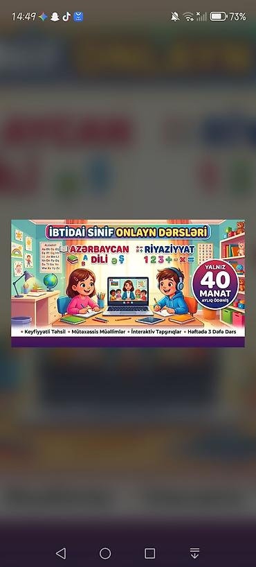 sintezator dersleri: Məktəbəqədər və ibtidai sinif hazırlığı, Azərbaycan dili, Onlayn — 1