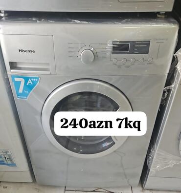qab yuyan: Paltaryuyan maşın Hisense, 7 kq, İşlənmiş, Avtomat, Qurutmasız, Kredit yoxdur