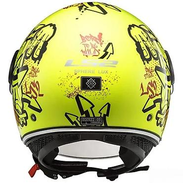 kačiga: LS2 Sphere Lux otvorena motociklistička kaciga u jarko žutoj boji sa — 1