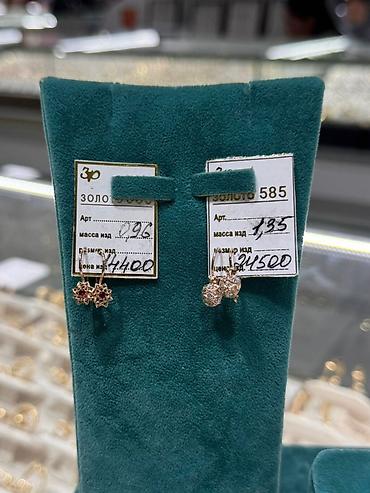 Серьги: Серьги, Проба 585, Фианит, Детские — 12