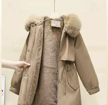 Пуховики и зимние куртки: Пуховик, По колено, Китай, С мехом, Все размеры — 5