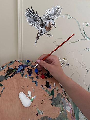 divar boyasi: Divar rəsimlərinin çəkilməsi🎨 Qiymət rəsmə və onun ölçüsünə uyğun — 3