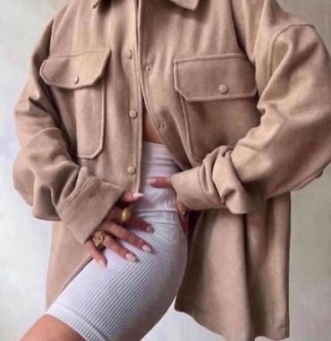 флисовые кофты бишкек: Bej rəngli oversize şaket (şəkildəki model) - Yumşaq, qalın parça