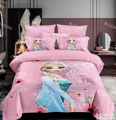 Posteljina: Dečija posteljina sa printom crtanih junaka. Set od 3 dela. Više — 19