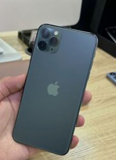 barter 6s: IPhone 11 Pro Max, 64 GB, Matte Midnight Green, Simsiz şarj, Face ID