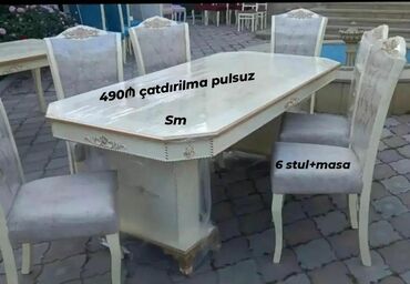 Masa və oturacaq dəstləri: Mətbəx üçün, Açılmayan, Dördbucaq masa, 4 stul -da lalafo.az — 18 Masa və oturacaq dəstləri: Mətbəx üçün, Açılmayan, Dördbucaq masa, 4 stul — 18
