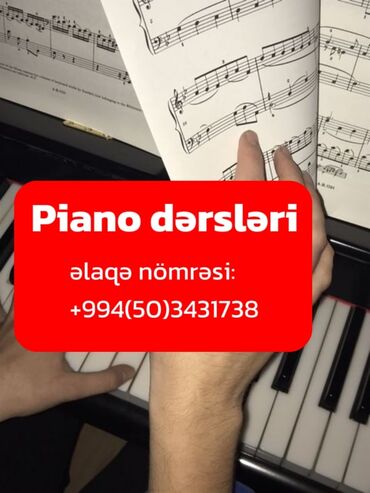 Digər kurslar: Piano dərsləri keçirilir yanvar ayının 10-una qədər qeydiyyatdan