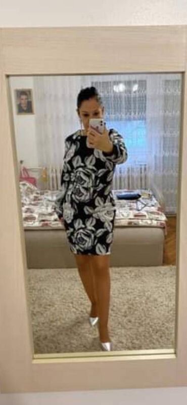 fashion nova haljine: PS Fashion XL (EU 42), bоја - Siva, Drugi stil, Dugih rukava