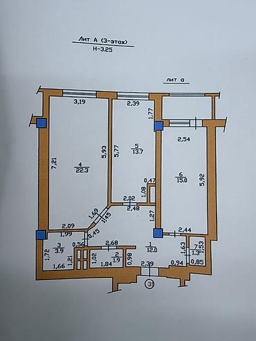 Продажа квартир: 2 комнаты, 75 м², Элитка, 3 этаж, Евроремонт at lalafo.kg — 3 Продажа квартир: 2 комнаты, 75 м², Элитка, 3 этаж, Евроремонт — 3
