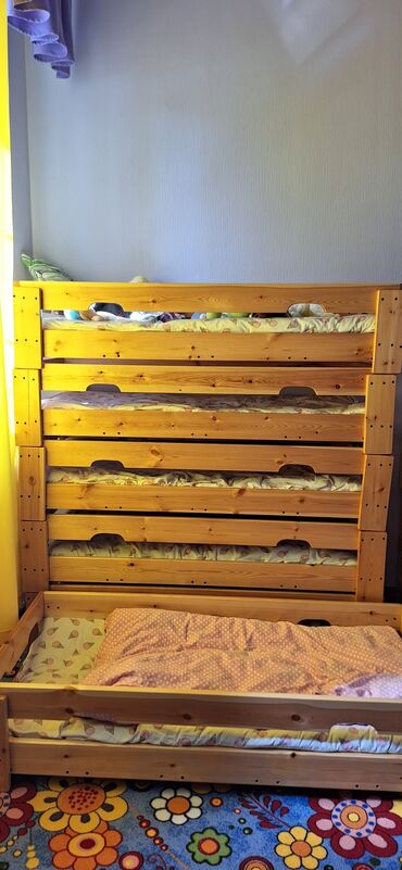 детский комплекс кровать: Продаются: 1)детские эко-кроватки в количестве 10 штук, размер 1.2×0.6