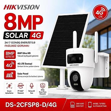 Günəş paneli kamera 4G kamera Hikvision DS-2CFSP8-D/4G 8MP Solar 4G at lalafo.az Günəş paneli kamera 4G kamera Hikvision DS-2CFSP8-D/4G 8MP Solar 4G