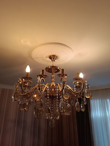 Pərdə və jalüzlər: Çılçıraq, 7 lampa, Metal