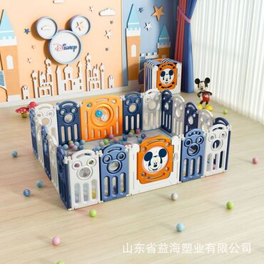 Ostali dečiji nameštaj: Dečja ogradica/igraonica Mickey dizajn – modularni paneli 18+2 — 1