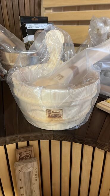 Hamam üçün aksessuarlar: Sauna aksesuarları Sauna vedrə qaşıq Sauna papağı Sauna aromatı — 2