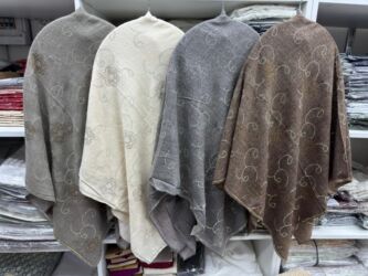 Платки: Платок, Осень-весна, С узорами, С бисером, Вязаная модель — 6