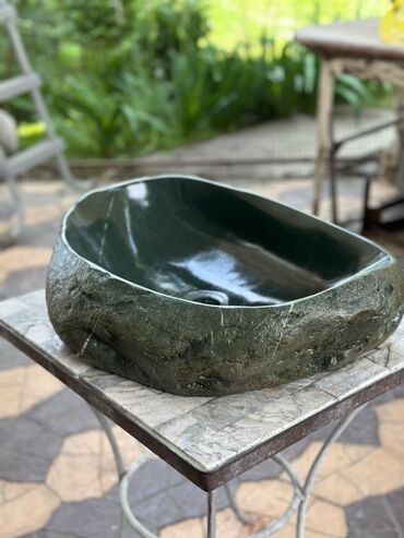 Раковины для ванной: Раковина для ванной, Круглая форма, Материал: Камень, Размер: 6 x 4 см — 8