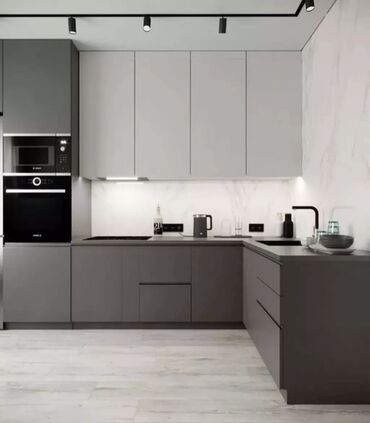 Sifarişlə mətbəx mebeli: Sifarişlə mətbəx dəsti, Özü çəkən petlələr, Sadə laminat, Kredit var, Rayonlara çatdırılma, Pulsuz çatdırılma — 10