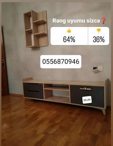 TV altlığı: Yeni, Düz TV altlığı, Polkalı, Laminat, Azərbaycan — 28