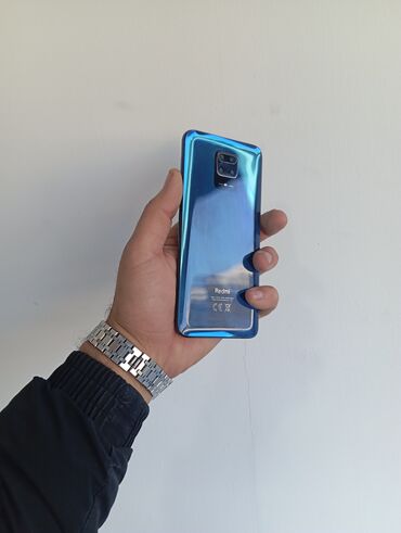 xiaomi 40: Xiaomi Redmi Note 9 Pro, 128 GB, rəng - Göy, 
 Düyməli, Barmaq izi, İki sim kartlı