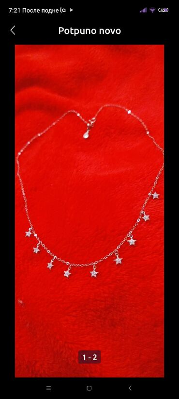 ogrlica din: Novo lanče sa zvezdama pun rad zvezdica sa cirkonima
 fenomenalno