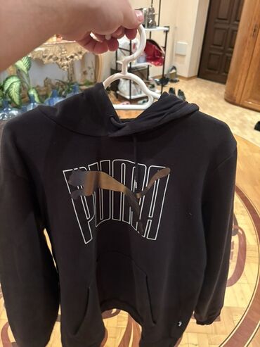 Рубашки: Мужская толстовка, Puma, цвет - Черный