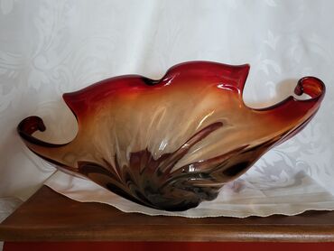 Ostali kućni dekor: Murano velika cinija,rucni rad 60,70te. Velika,retka cinija — 9