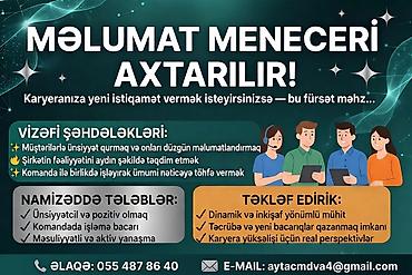 katibə isi: Ofis menecer, katib tələb olunur, 18-29 yaş, 1 ildən az təcrübə — 3
