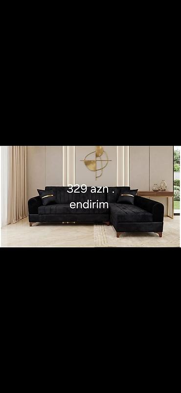 gencede islenmis mebeller: Künc divan dəstləri – müxtəlif modellər - Rahat L‑şəkilli dizayn, 3–4 — 6