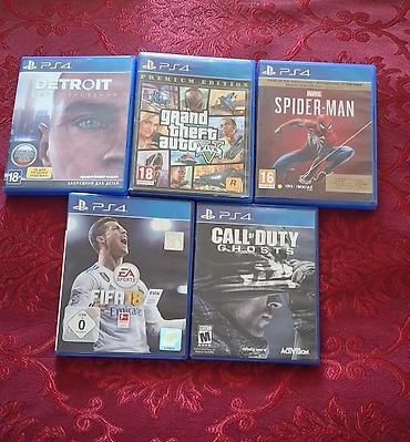Spiderman GOTY- 35m GTA 5 - 25m DETROIT- 30m Call Of Duty; ghost- 20m