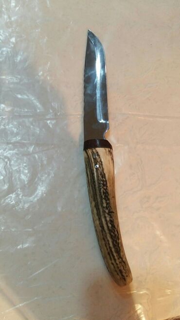 Коллекционные ножи: Продаю сувенирный нож ручная работа!ручка рог Оленя чехол Кожа