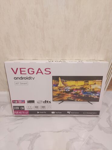 vegas: Televizor Vegas Android tv Smart tv var Diaqonalı 109 sm dır Ramı 1 gb