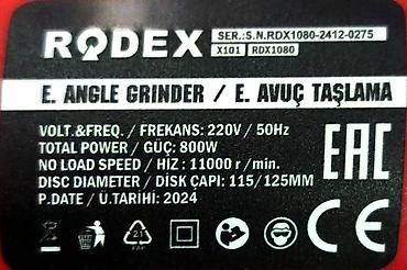 Электр шаймандары: Электрическая угловая шлифовальная машина RODEX RDX1080 предназначена — 3