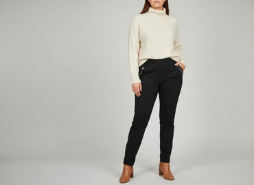 Women's Pants: Spodnie materiałowe damskie, rozmiar XL