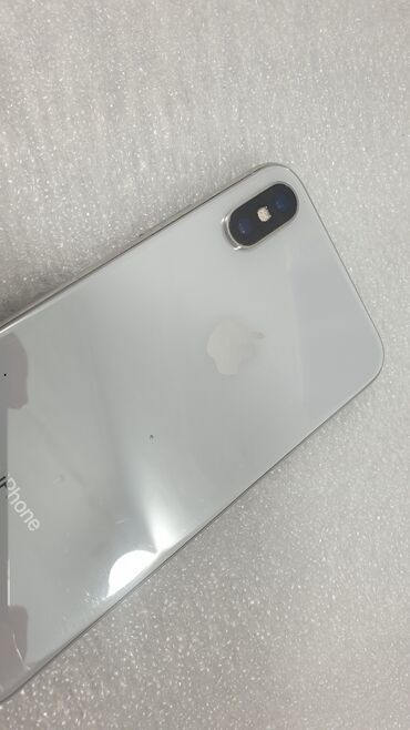 белый корпус: IPhone X, Б/у, 256 ГБ, Белый, 90 %