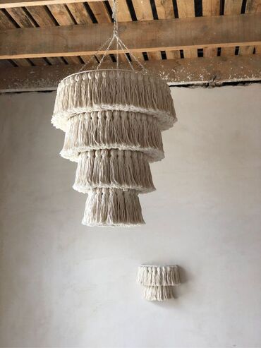 Люстры: Подвесные светильники и абажуры из нитей и джута - Дизайн: каскадные — 1