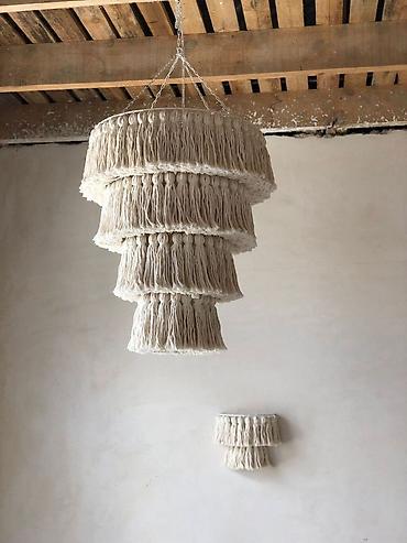 Люстры: Подвесной светильник из кистей (boho/эко-стиль) - Тип: потолочная — 2