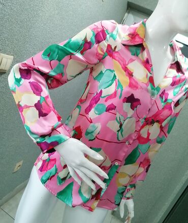 bela košulja: Zara, M (EU 38), Viscose, Floral, color - Multicolored