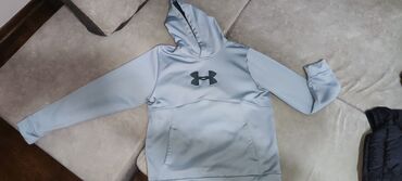 muski dux: Sweatshirt, XL (EU 54), Under Armour, color - Grey, With a hood