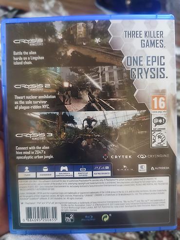 sony mhc: PS4 oyun diski: Crysis Remastered Trilogy - Platforma: PlayStation 4 — 2
