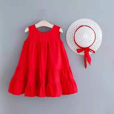 красная платья: Детское платье, цвет - Красный, Новый