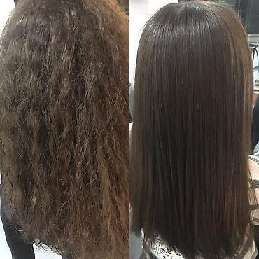 Парикмахеры: Кератиновое выпрямление и восстановление волос - Гладкость и блеск до — 8