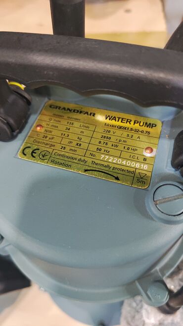 Nasoslar və hidroforlar: Nasos, Ev üçün (məişət), quraşdırılma Sualtı, Yeni -da lalafo.az — 10 Nasoslar və hidroforlar: Nasos, Ev üçün (məişət), quraşdırılma Sualtı, Yeni — 10