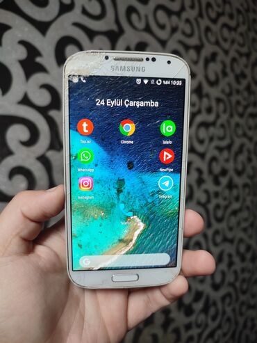 gps купить: Samsung Galaxy S4, 16 GB, rəng - Ağ, İki sim kartlı